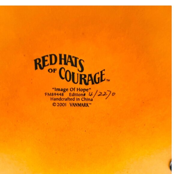 Vanmark 2001 Red Hats of Courage Image of Hope 9/11 Collectible Statue FM89448 - Picture 12 of 13